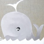 BALEINE BLANCHE 30X30 LIN